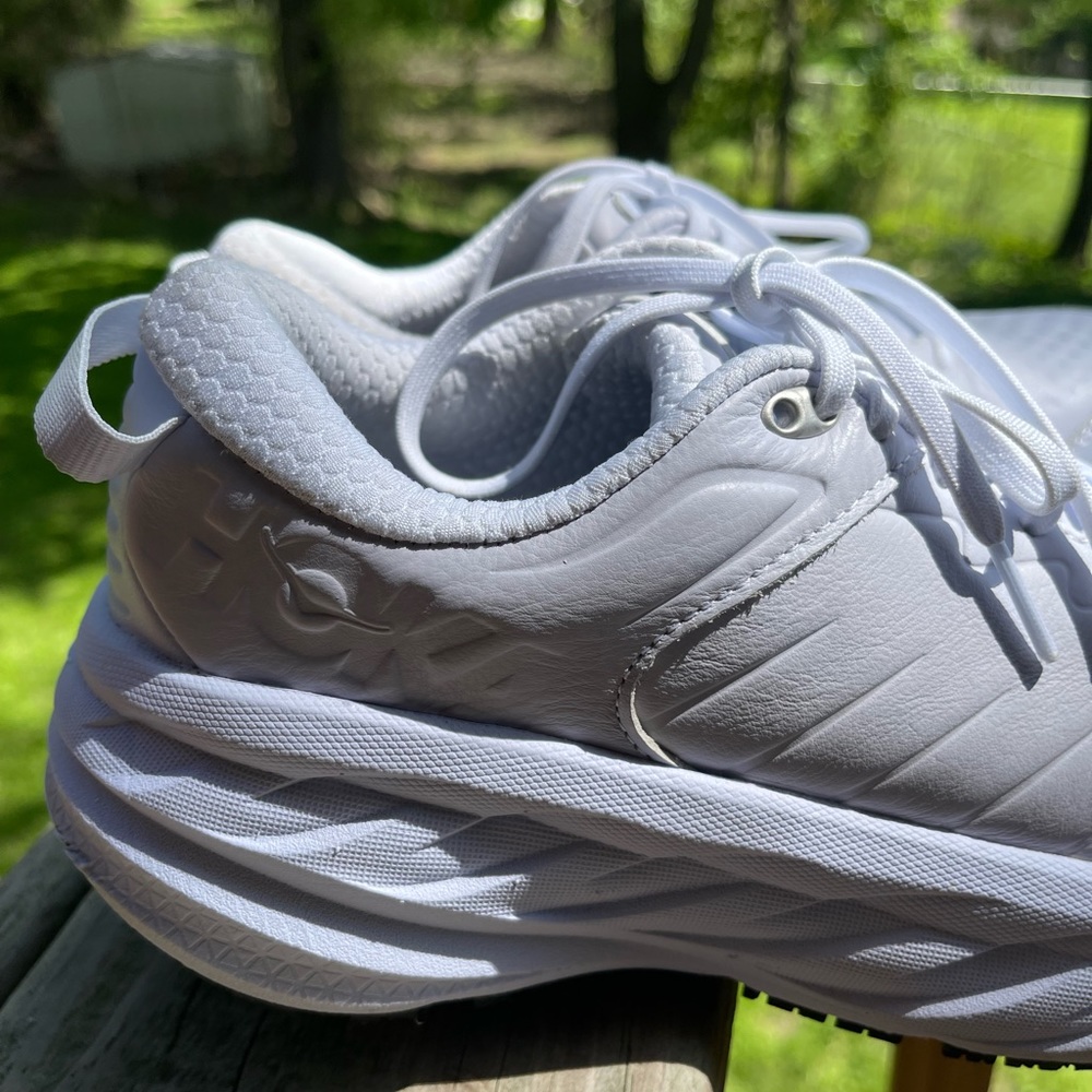 Hoka Bondi Women's White Running Shoes - Picture 4 of 13